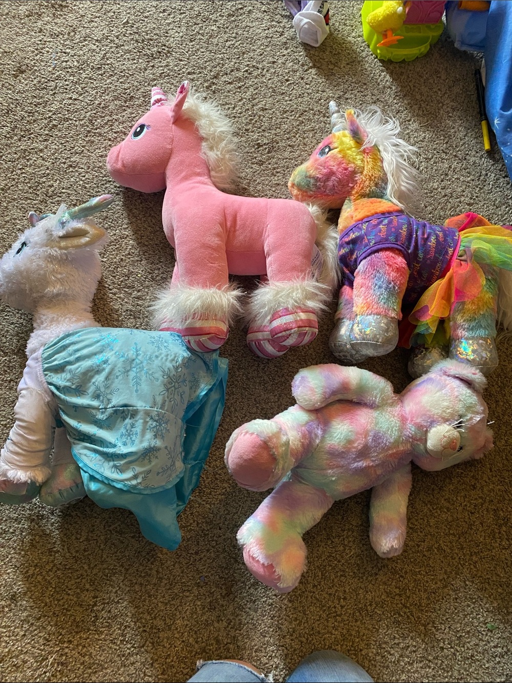 Build A Bear stuffed toys.